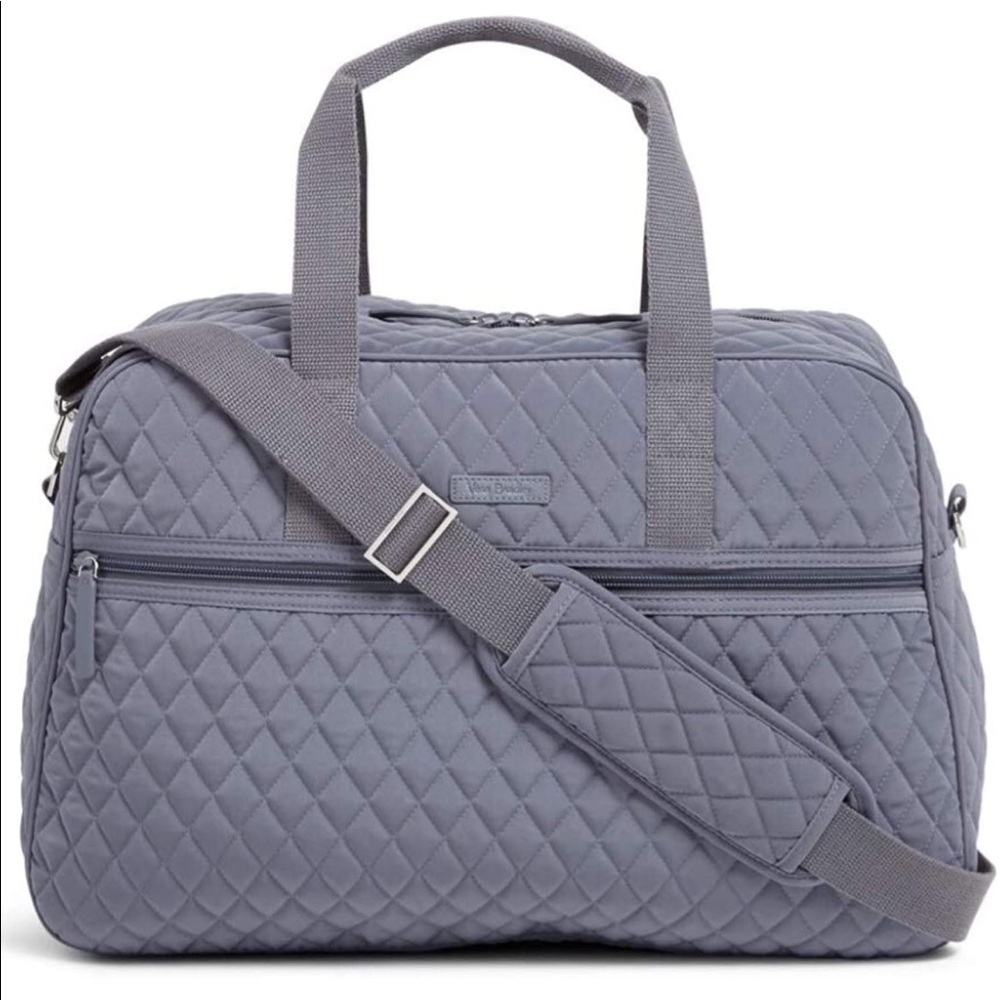 Vera Bradley Carbon Gray Medium Traveler Bag